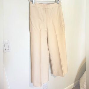 Rebecca Taylor ivory cream wide leg stretch pants size 4